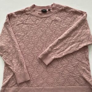 Cyrus Mauve Diamond Knit Sweater 2X Coquette Boho